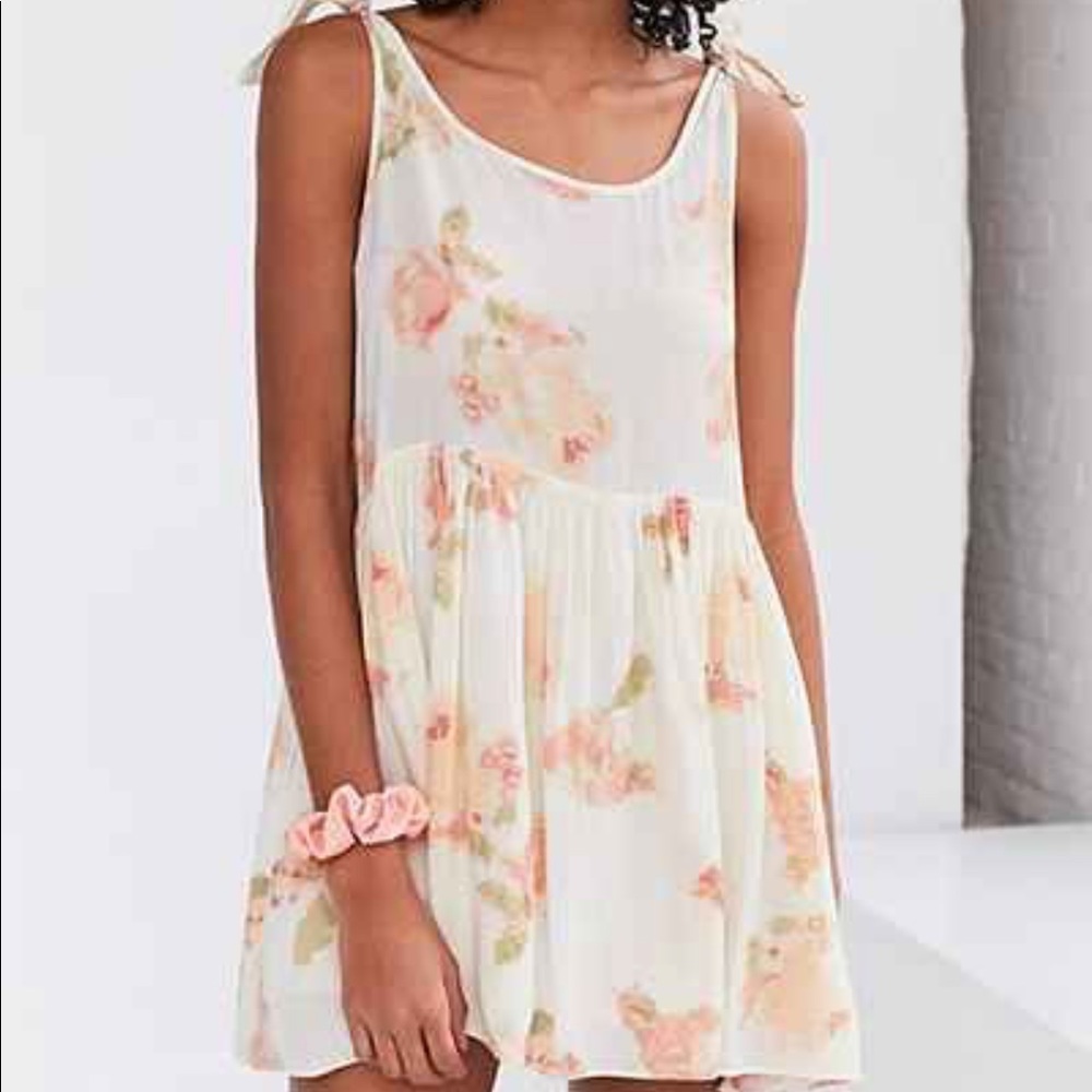 UO Shirley tie-shoulder babydoll dress